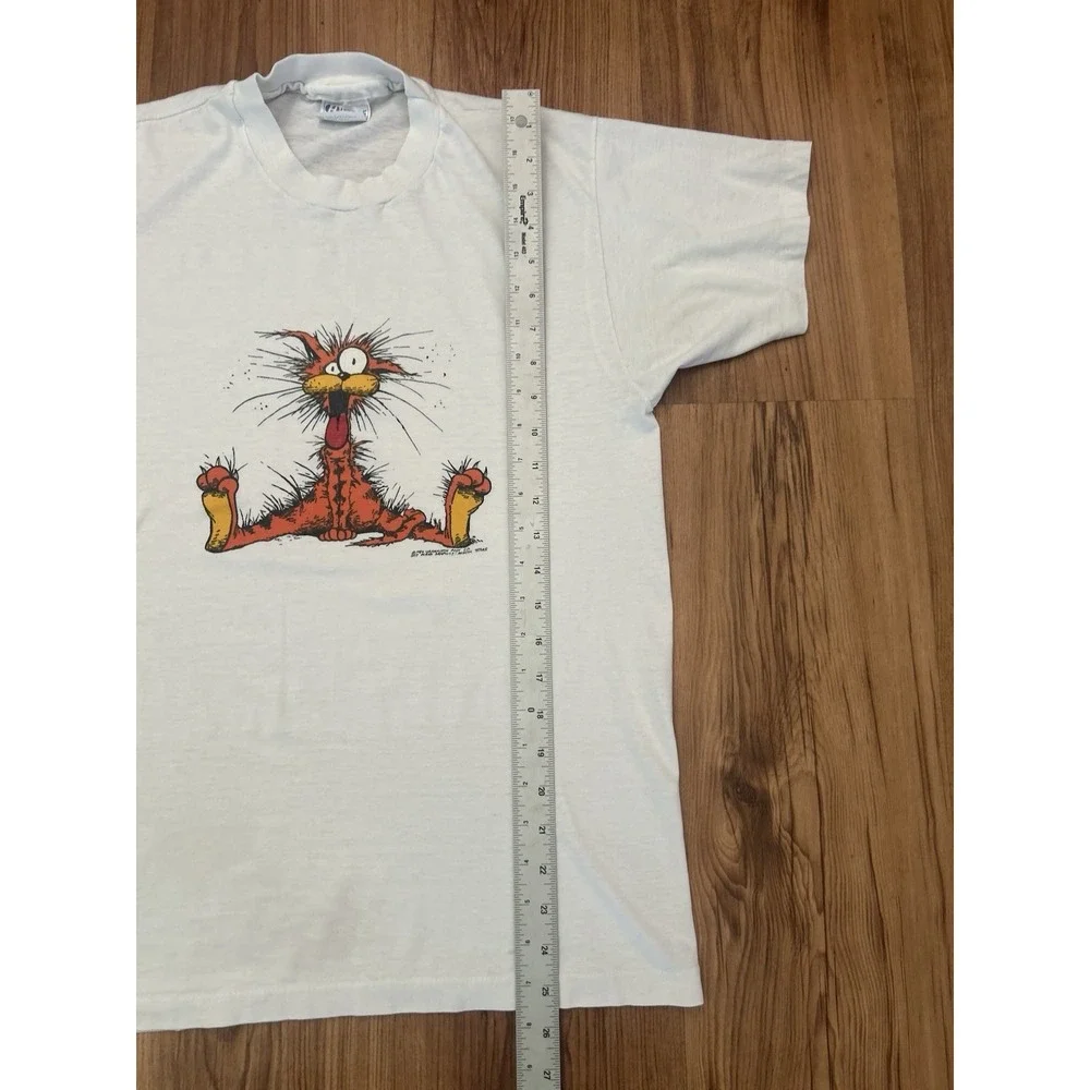 Vintage Bill The Cat T Shirt Mens Large 1984 Comic Art Single Stitch Paper Thin